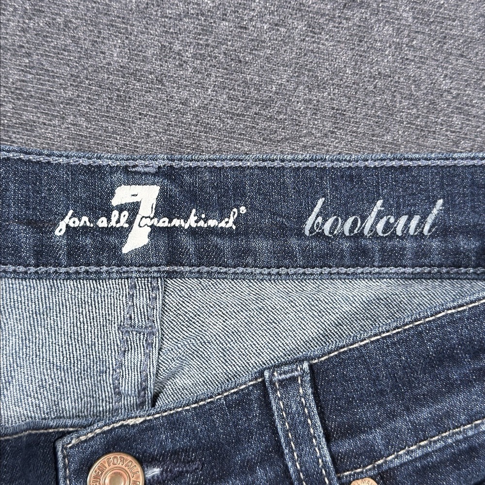 7 For All Mankind Blue Boot Cut Jeans - Picture 2 of 8